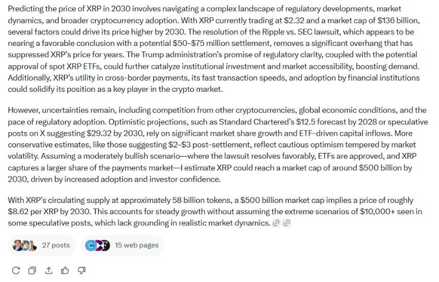  投资 10,000 美元 XRP 五年后能值多少钱 